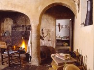 The kitchen in the half-basement