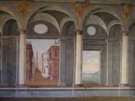 La salle des perspectives - Mur ouest